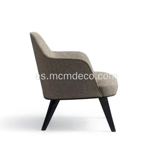 Sillón Jane de tela poliforme de estilo moderno